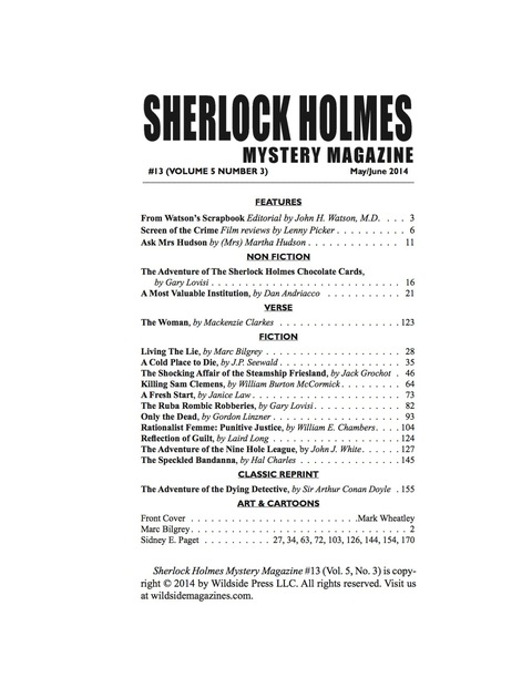 Cover image for book Sherlock Holmes Mystery Magazine #13