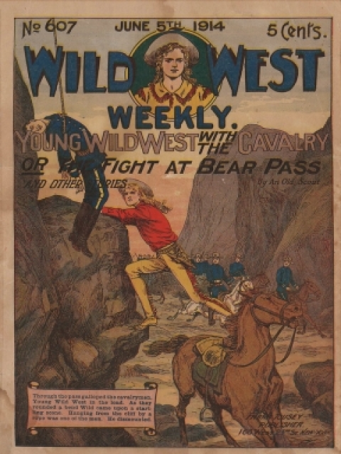 Cover image for book Young Wild West WIth the Cavalry  or The Fight at Bear Pass