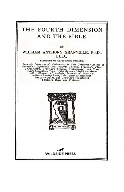 Cover image for book The Fourth Dimension and the Bible