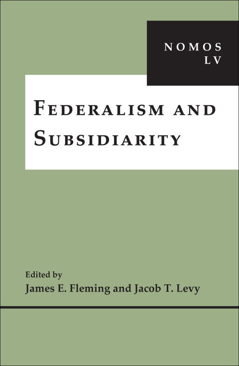 Cover image for book Federalism and Subsidiarity