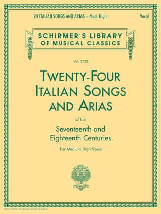 24 Italian Songs & Arias - Medium High Voice (Book only)