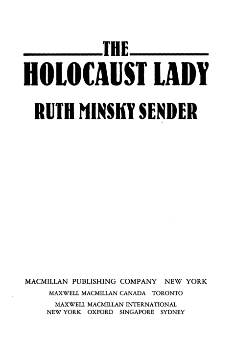 Cover image for book The Holocaust Lady