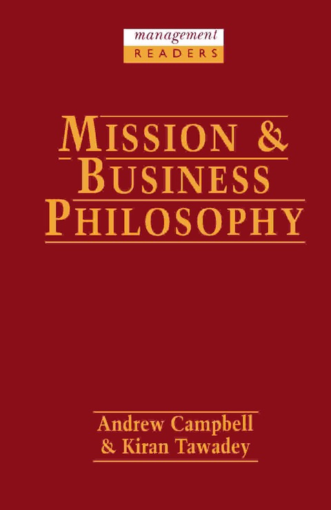 Cover image for book Mission and Business Philosophy