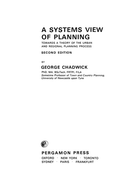 Cover image for book A Systems View of Planning