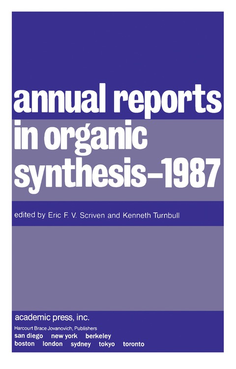 Cover image for book Annual Reports in Organic Synthesis — 1987
