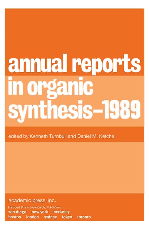 Cover image for book Annual Reports in Organic Synthesis — 1989