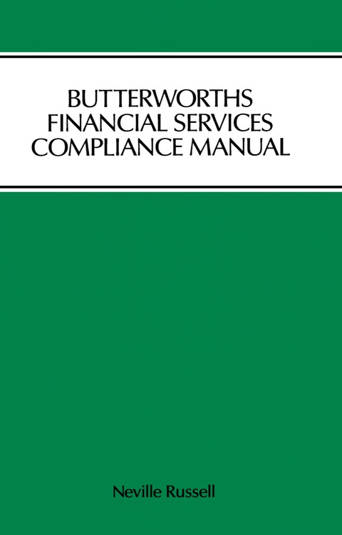 Cover image for book Butterworths Financial Services Compliance Manual