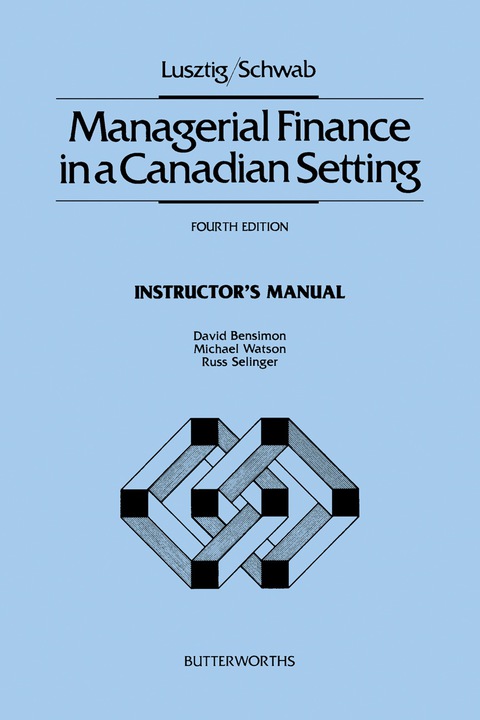 Cover image for book Managerial Finance in a Canadian Setting