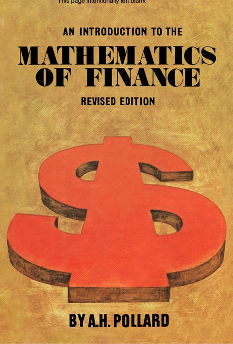 Cover image for book An Introduction to The Mathematics of Finance
