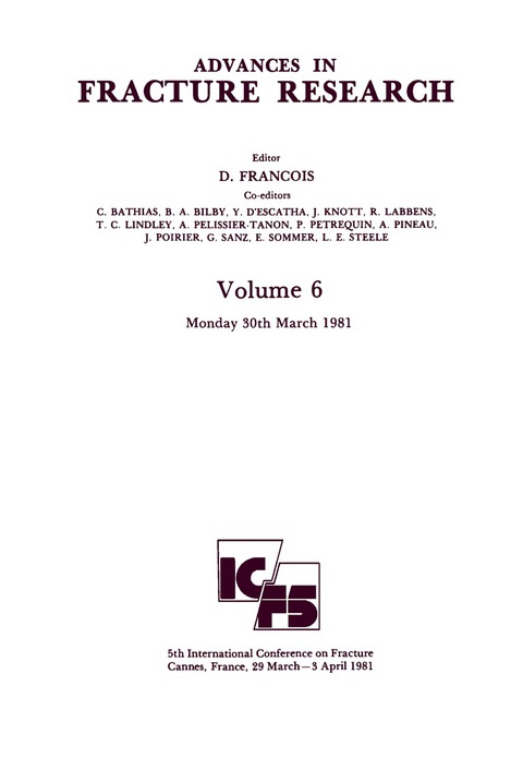 Cover image for book Advances in Fracture Research