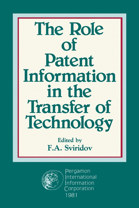 Cover image for book The Role of Patent Information in the Transfer of Technology