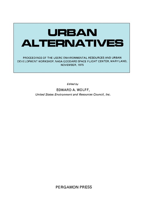 Cover image for book Urban Alternatives