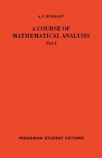 Cover image: A Course of Mathematical Analysis 9780080134710