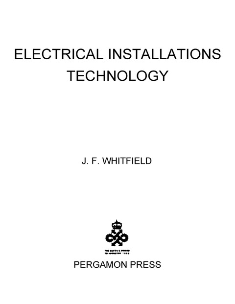 Cover image for book Electrical Installations Technology