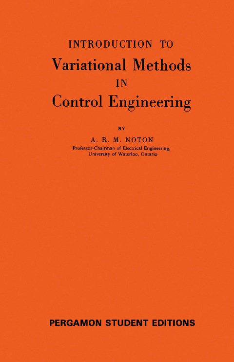 Cover image for book Introduction to Variational Methods in Control Engineering