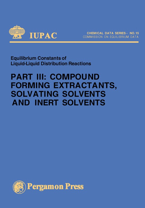 Cover image for book Compound Forming Extractants, Solvating Solvents and Inert Solvents