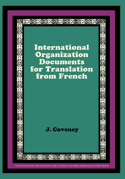 Cover image for book International Organization Documents for Translation from French