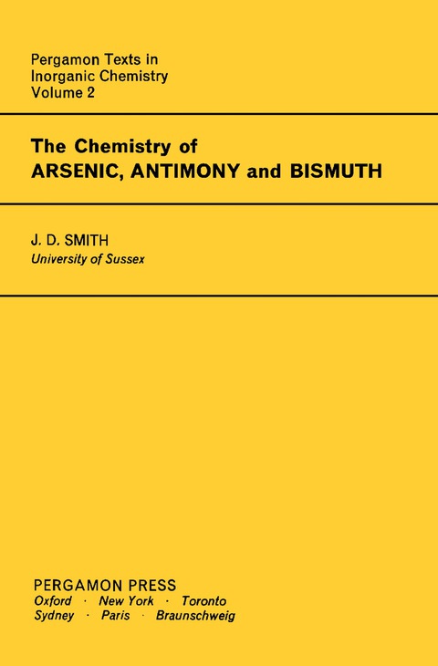 The Chemistry of Arsenic, Antimony and Bismuth 