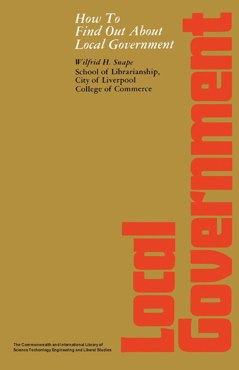 Cover image for book How to Find Out About Local Government