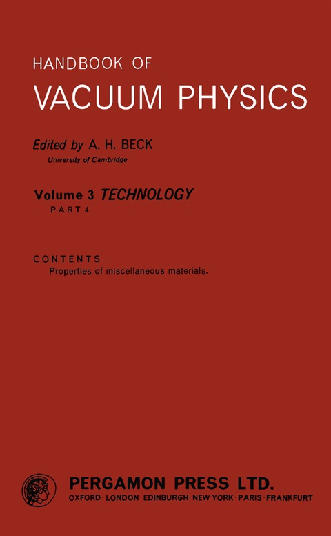 Cover image for book Handbook of Vacuum Physics