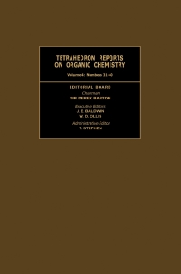 Titelbild: Tetrahedron Reports on Organic Chemistry 9780080220932