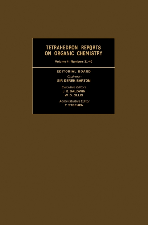 Cover image for book Tetrahedron Reports on Organic Chemistry