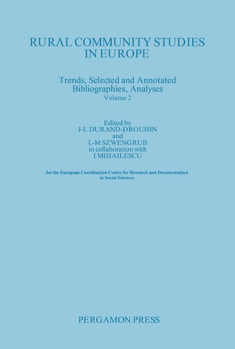 Cover image for book Rural Community Studies in Europe