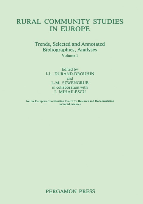 Cover image for book Rural Community Studies in Europe