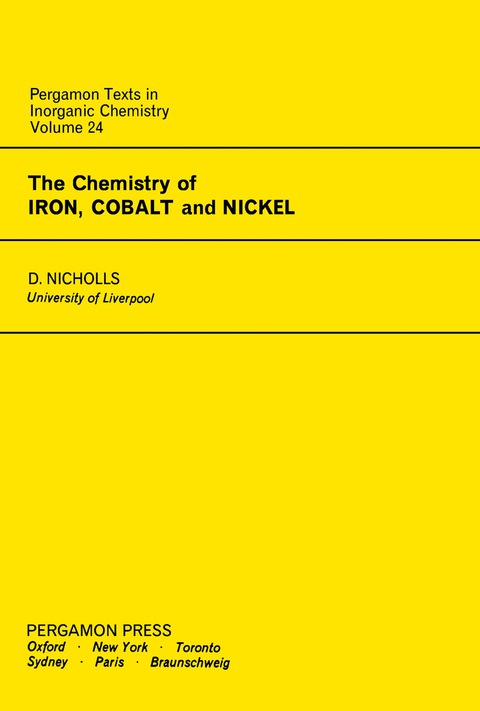 Cover image for book The Chemistry of Iron, Cobalt and Nickel