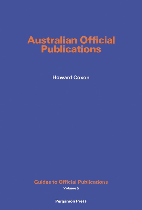 Cover image for book Australian Official Publications