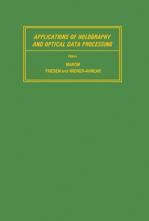 Cover image for book Applications of Holography and Optical Data Processing