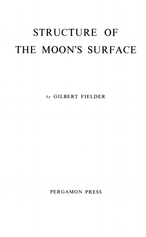 Cover image for book Structure of the Moon's Surface