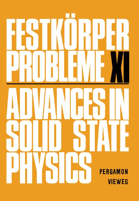Cover image for book Festkörper Probleme XI