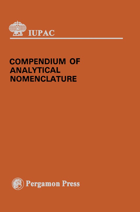 Cover image for book Compendium of Analytical Nomenclature