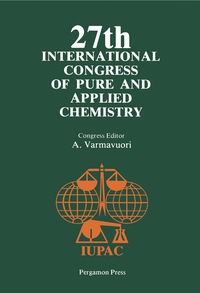 Cover image: 27th International Congress of Pure and Applied Chemistry 9780080239361