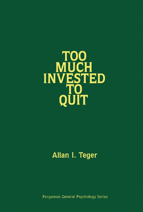 Cover image for book Too Much Invested to Quit