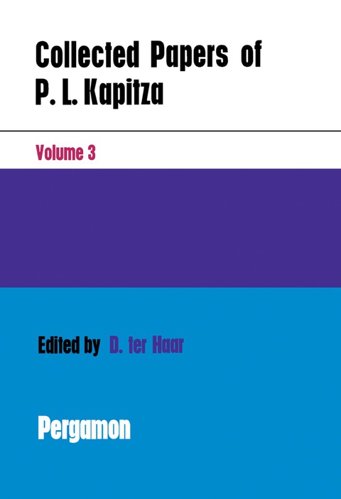 Cover image for book Collected Papers of P.L. Kapitza