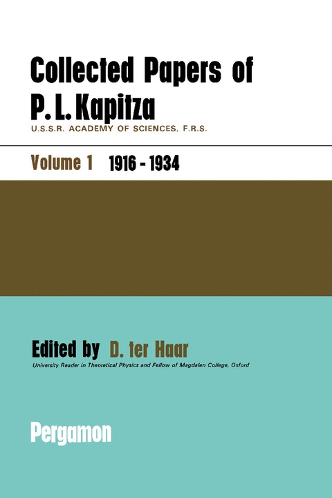 Cover image for book Collected Papers of P.L. Kapitza