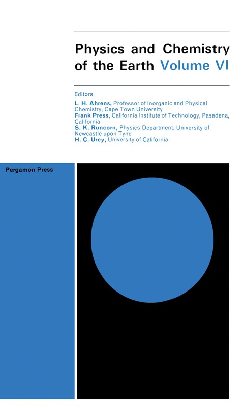 Cover image for book Physics and Chemistry of the Earth