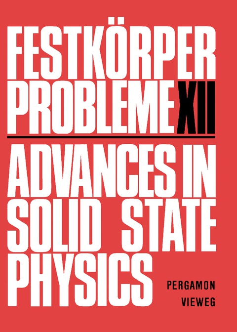 Cover image for book Advances in Solid State Physics
