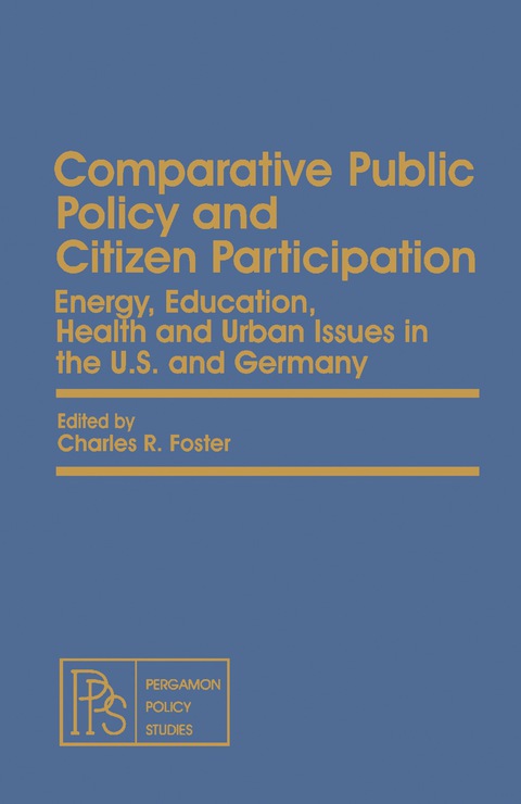Cover image for book Comparative Public Policy and Citizen Participation