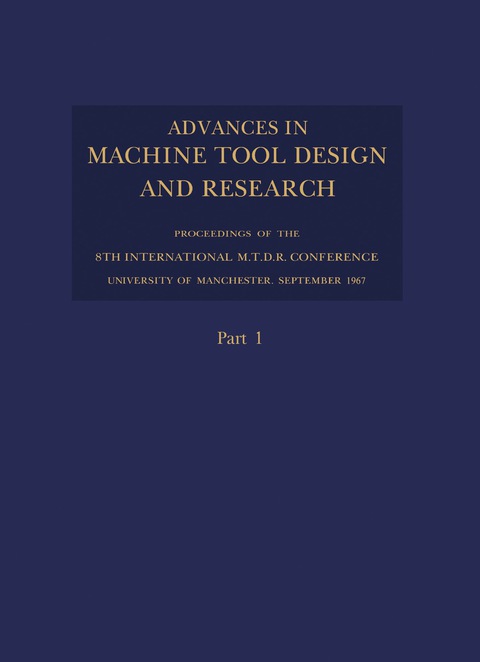 Cover image for book Advances in Machine Tool Design and Research 1967