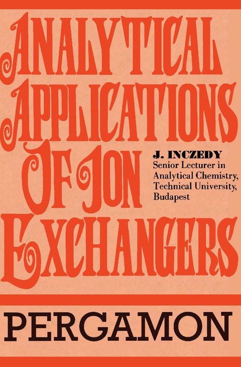 Cover image for book Analytical Applications of Ion Exchangers