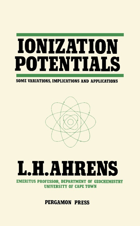 Cover image for book Ionization Potentials