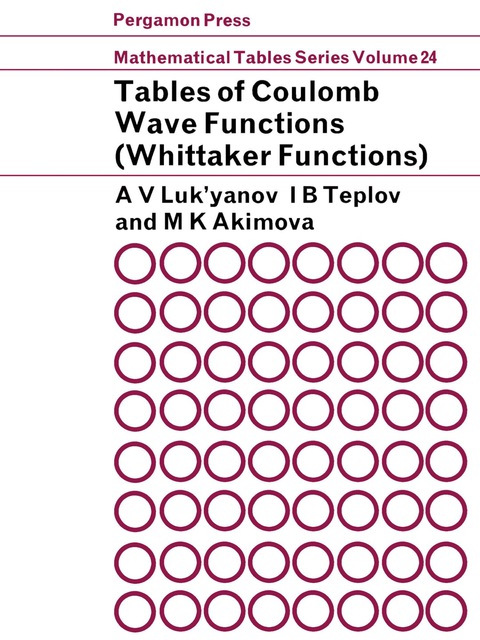 Cover image for book Tables of Coulomb Wave Functions