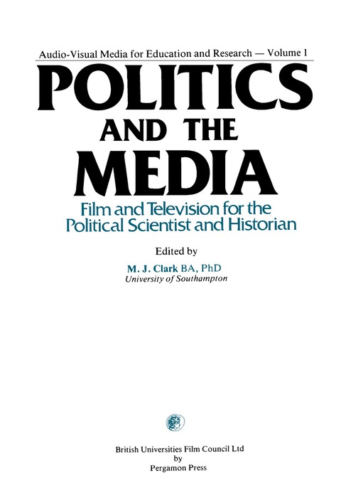 Cover image for book Politics and the Media