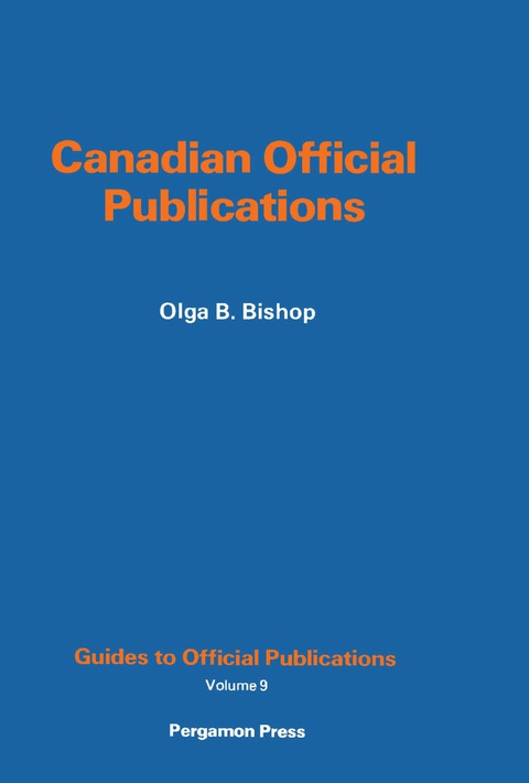 Cover image for book Canadian Official Publications