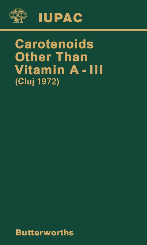 Cover image for book Carotenoids Other Than Vitamin A — III