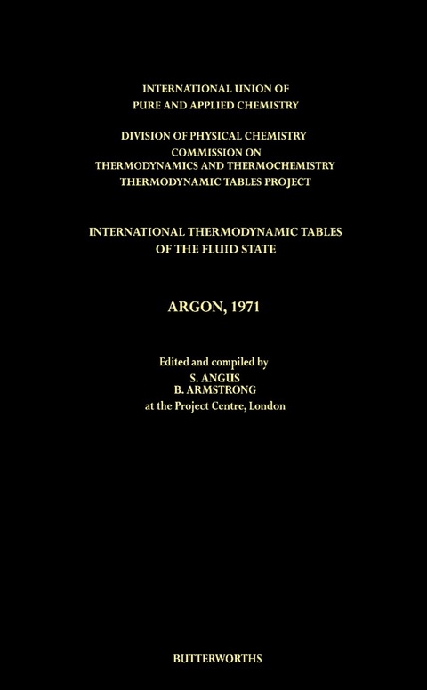 Cover image for book International Thermodynamic Tables of the Fluid State, Argon, 1971