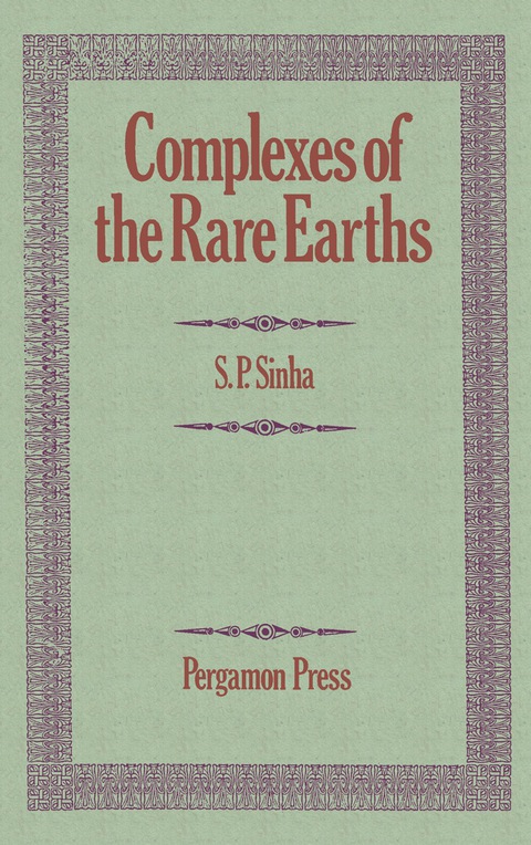 Cover image for book Complexes of the Rare Earths